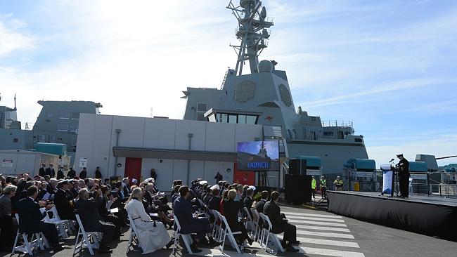 First Air Warfare Destroyer, HMAS Hobart, launched in Adelaide